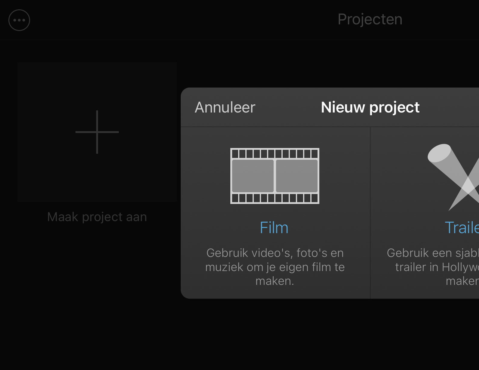 Instructiefoto: Open iMovie