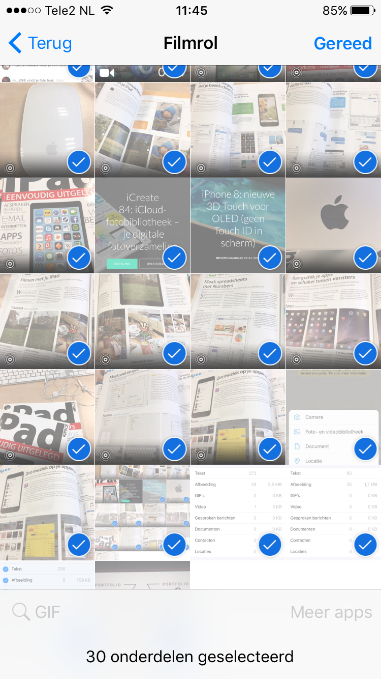 WhatsApp filmpjes foto's versturen