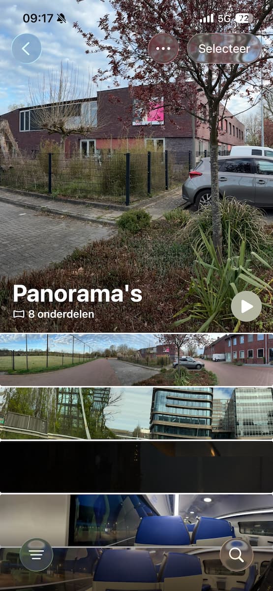 Instructiefoto: Album met panorama's