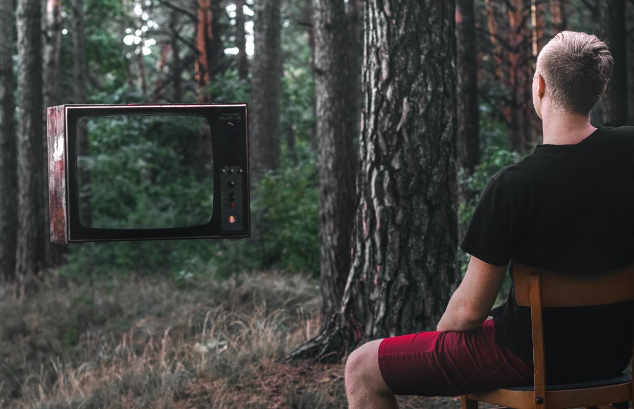 buiten tv kijken