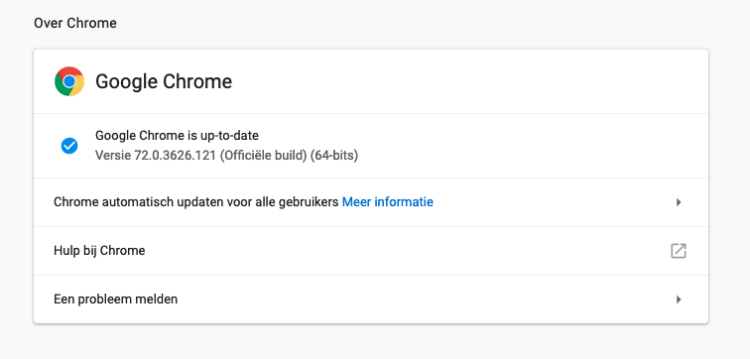 Google Chrome updaten