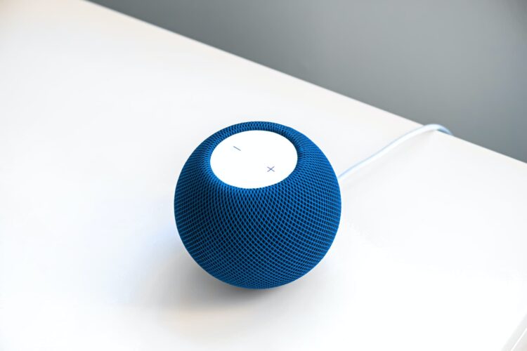 Blauwe HomePod mini