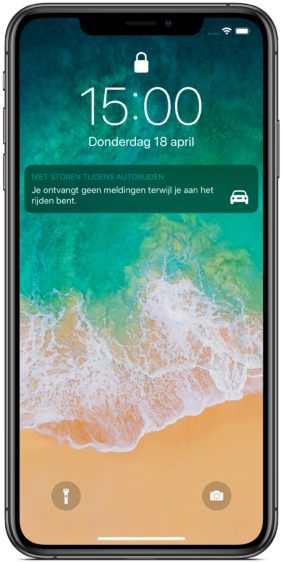 Niet storen tijdens autorijden iPhone