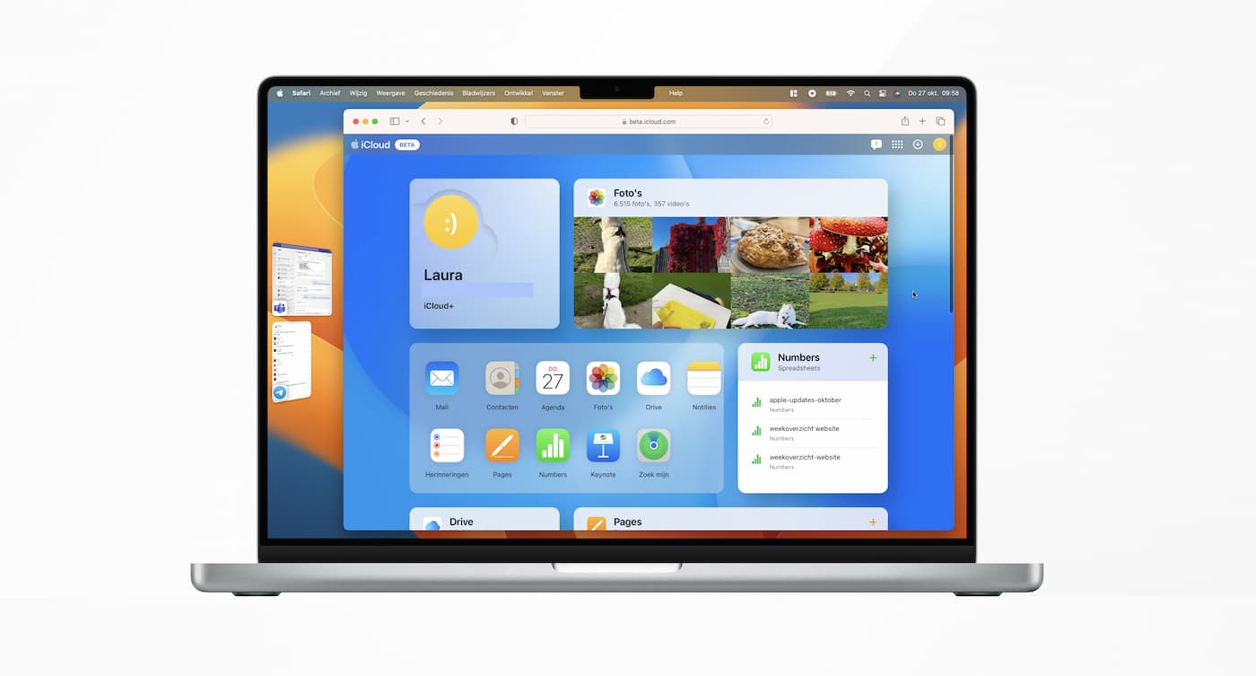 Nieuwe iCloud website