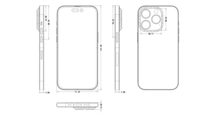 iPhone 14 Pro tekening