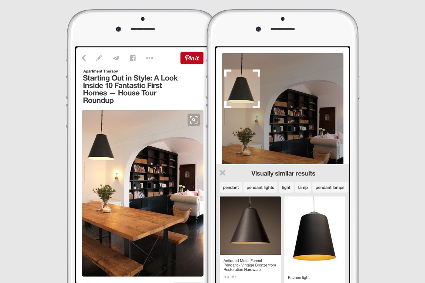 Pinterest visual search