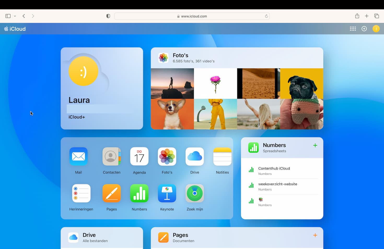 Vernieuwde iCloud-website