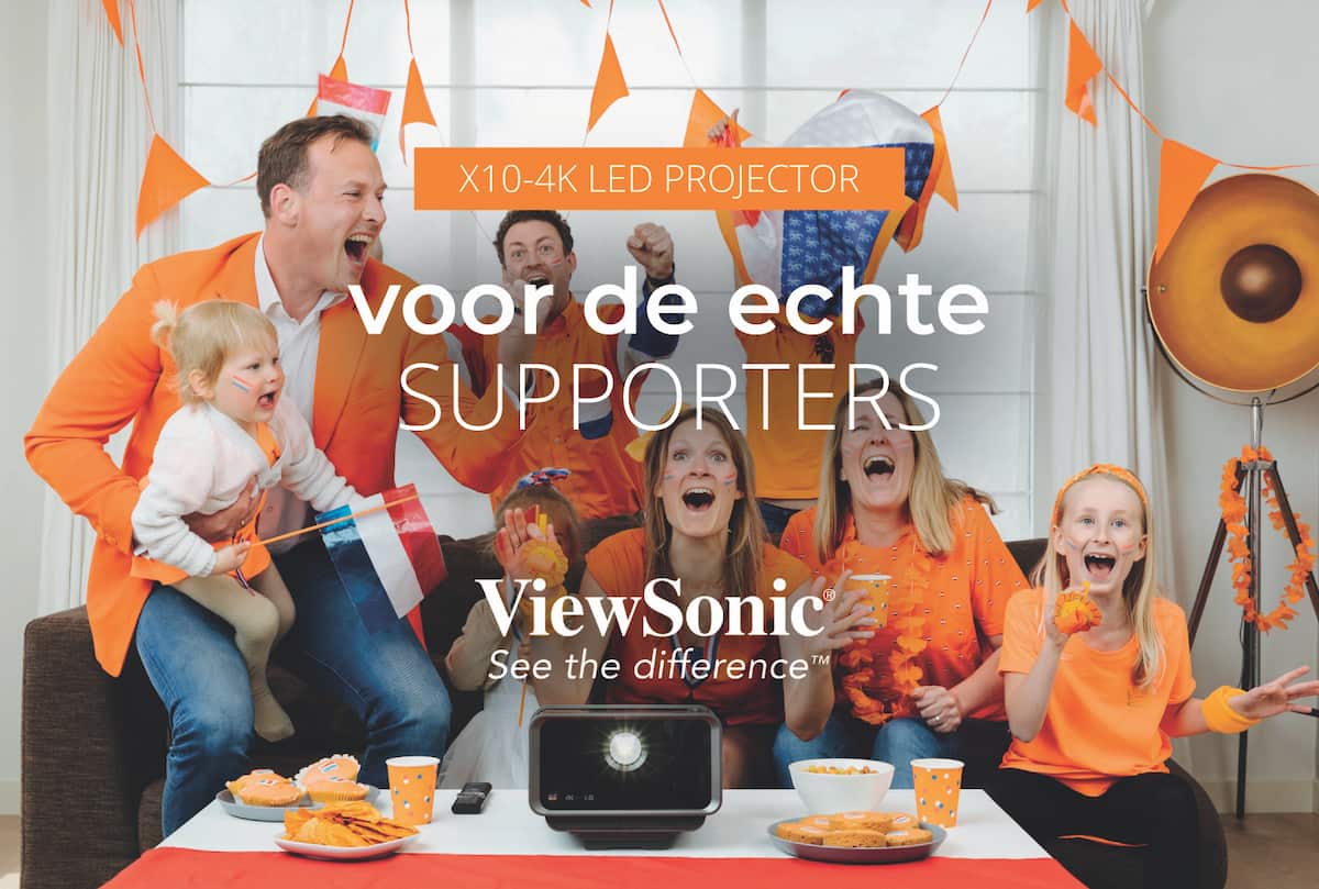 ek 2021 op groot scherm met ViewSonic beamer