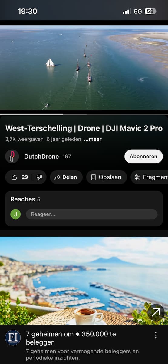 Instructiefoto: Veeg omhoog