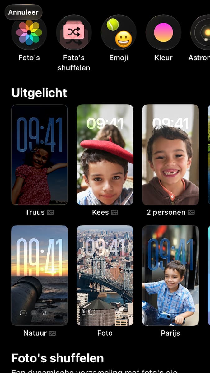 Instructiefoto: Shuffelen