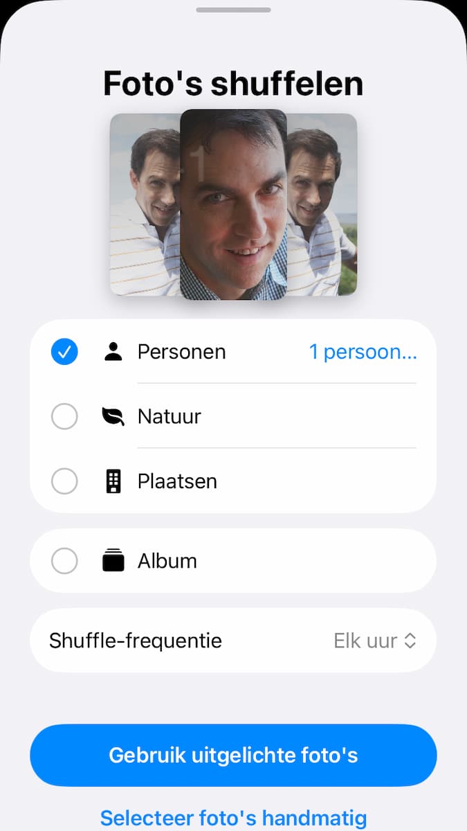 Instructiefoto: Een persoon uitlichten