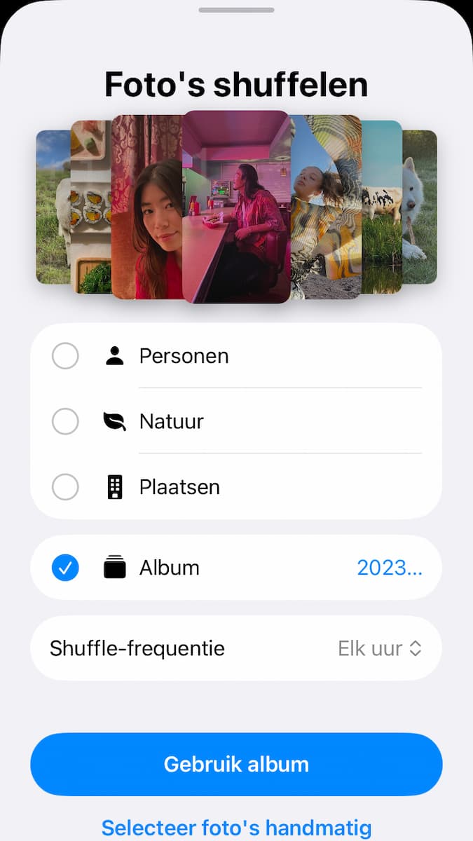 Instructiefoto: Fotoalbum