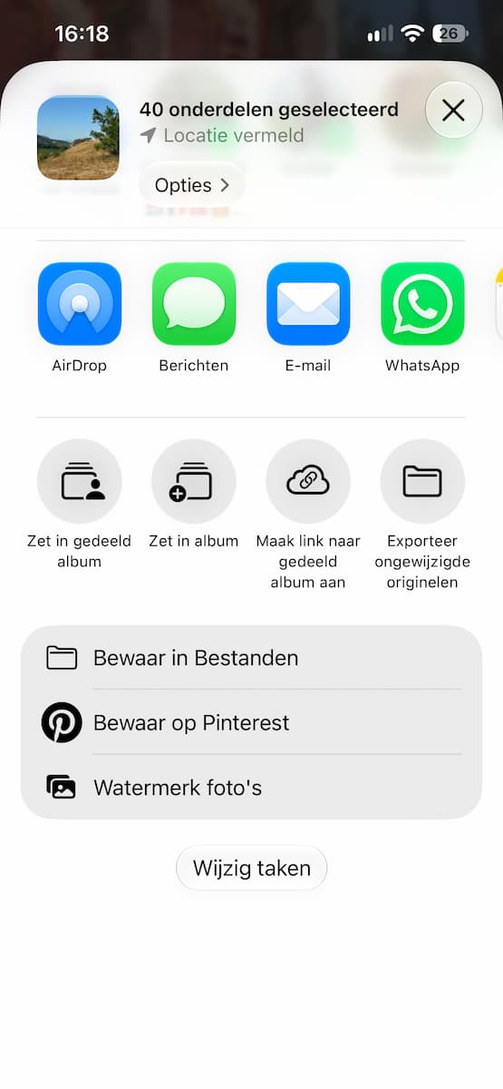 Instructiefoto: iCloud-link