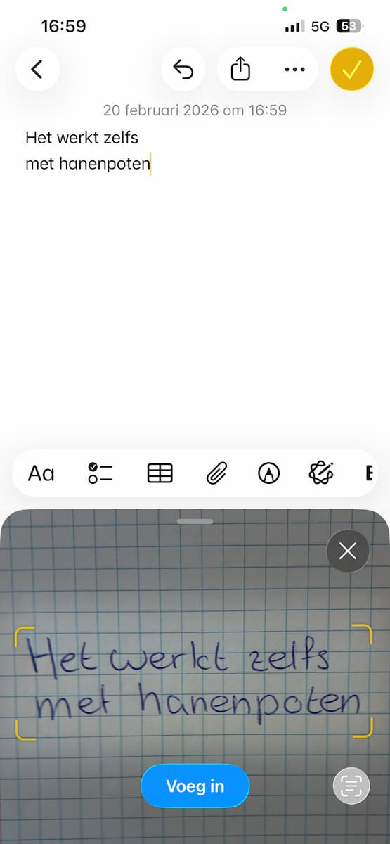 Instructiefoto: Richt de camera