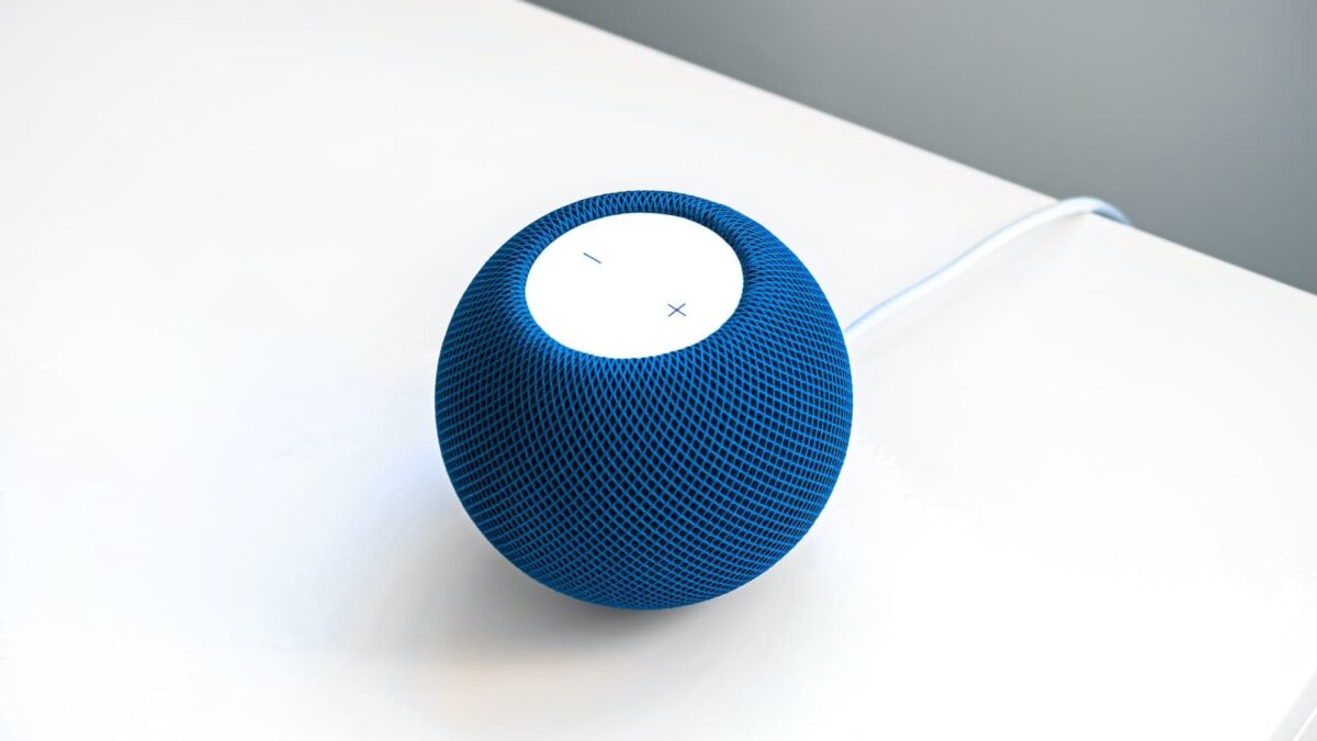 Blauwe HomePod mini