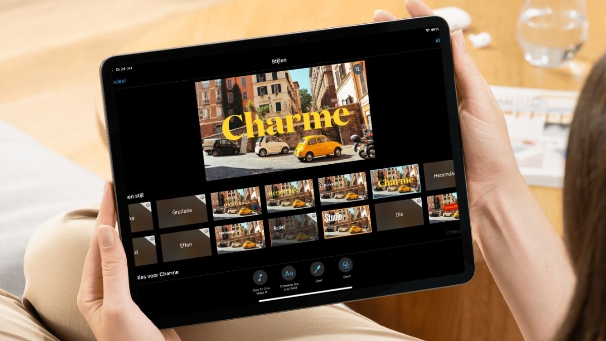 iMovie op schoot waarop magische film wordt gemaakt