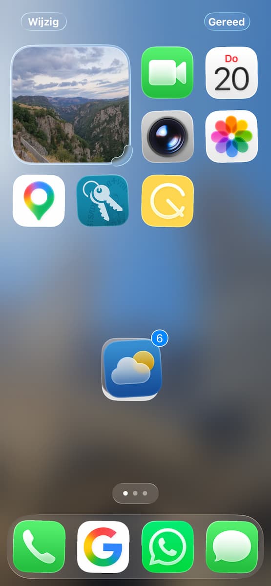 Instructiefoto: Apps verslepen
