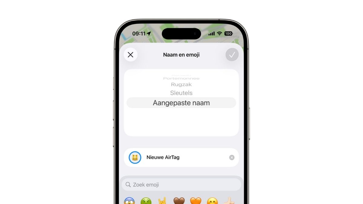 AirTag naam en emoji