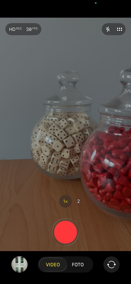 Instructiefoto: Rechtop filmen