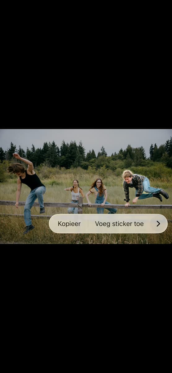 Instructiefoto: Dubbele sticker