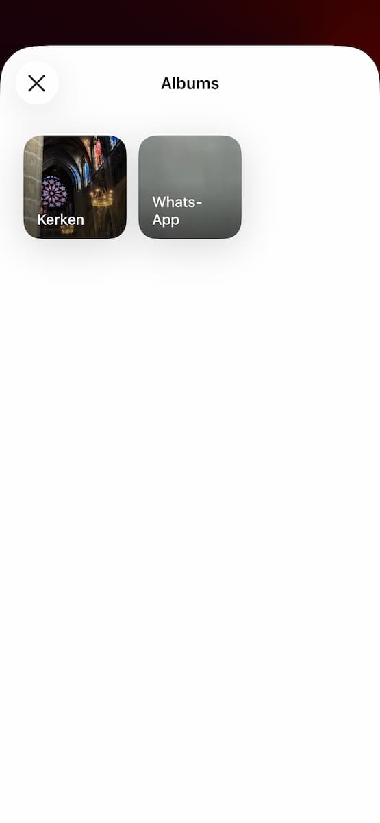 Instructiefoto: Je eigen foto's in de widget