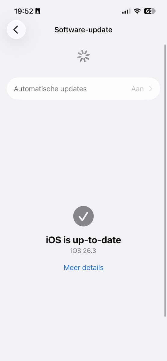 Instructiefoto: Ververs de pagina met iOS-updates