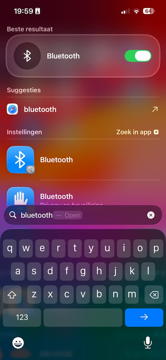 Instructiefoto: Sneller instellingen veranderen