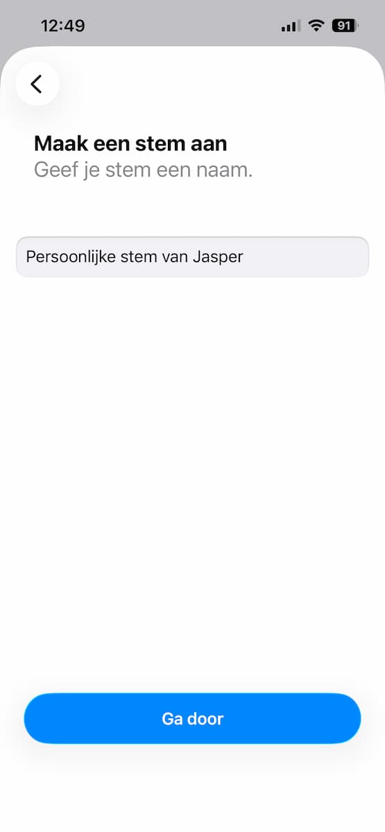 Instructiefoto: Geef je stem een naam