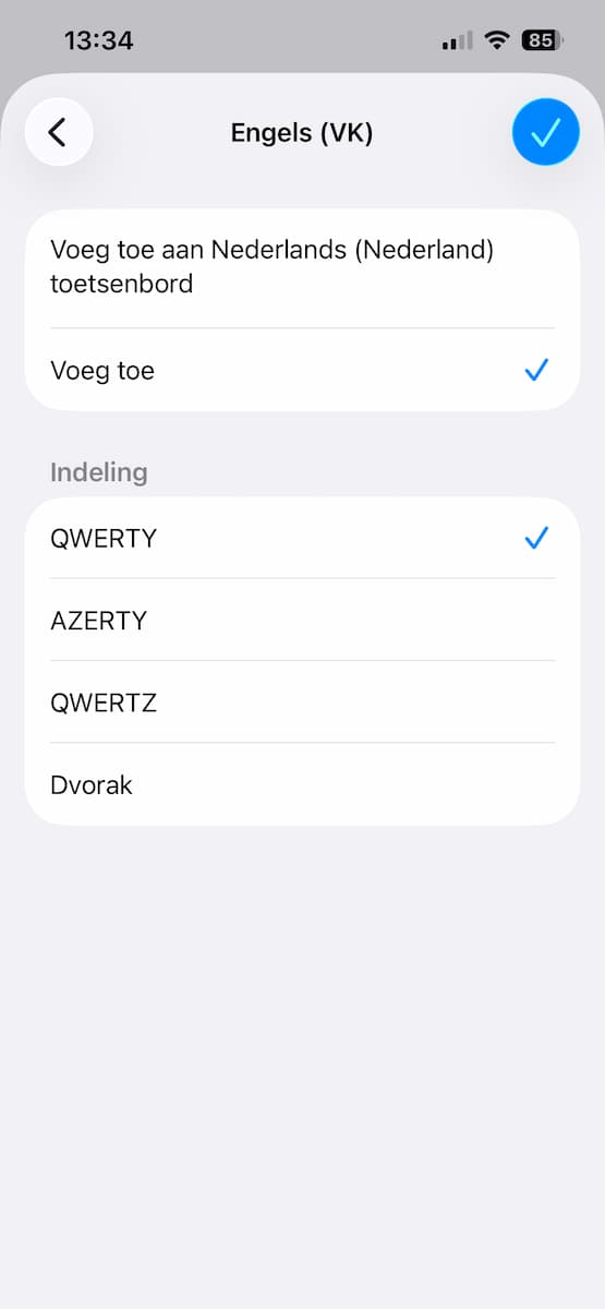 Instructiefoto: Toetsenbord