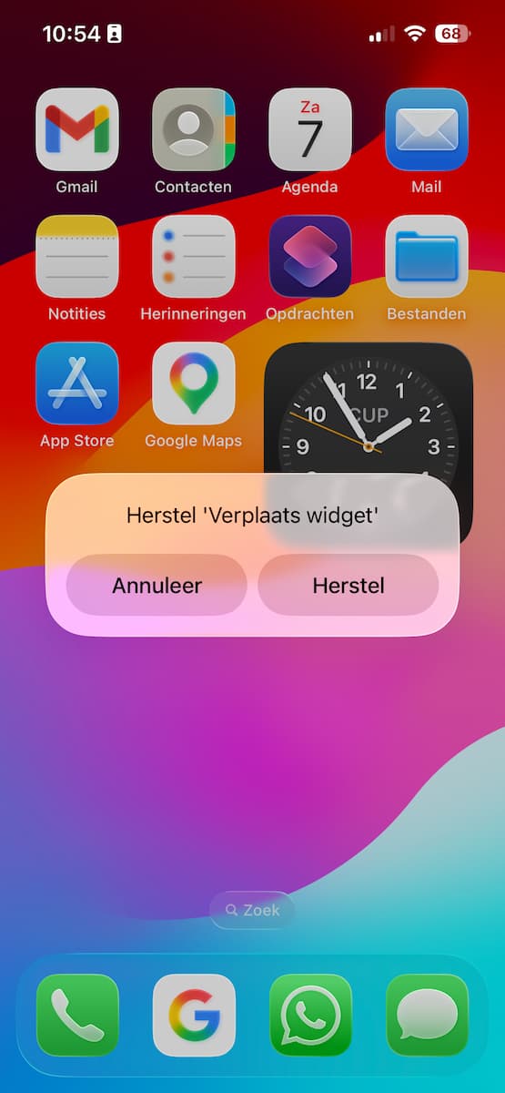 Instructiefoto: Schudden na gebruik
