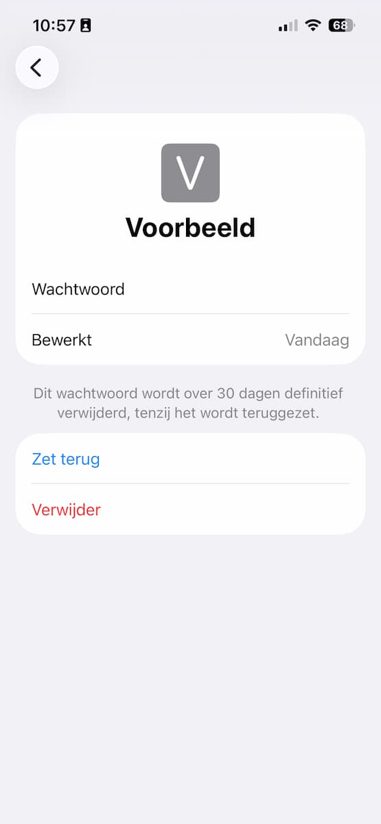 Instructiefoto: Vind oude wachtwoorden terug