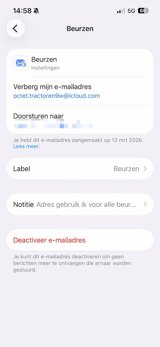 Instructiefoto: Deactiveer een adres