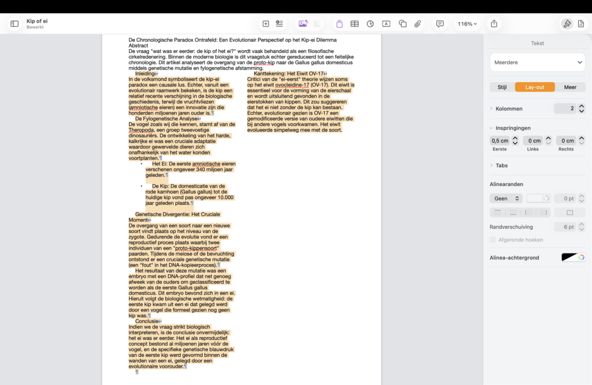 Instructiefoto: Kolommen toevoegen