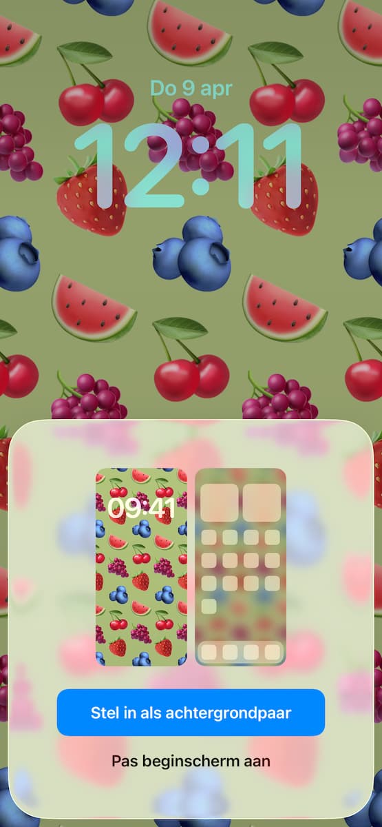 Instructiefoto: Thuisscherm