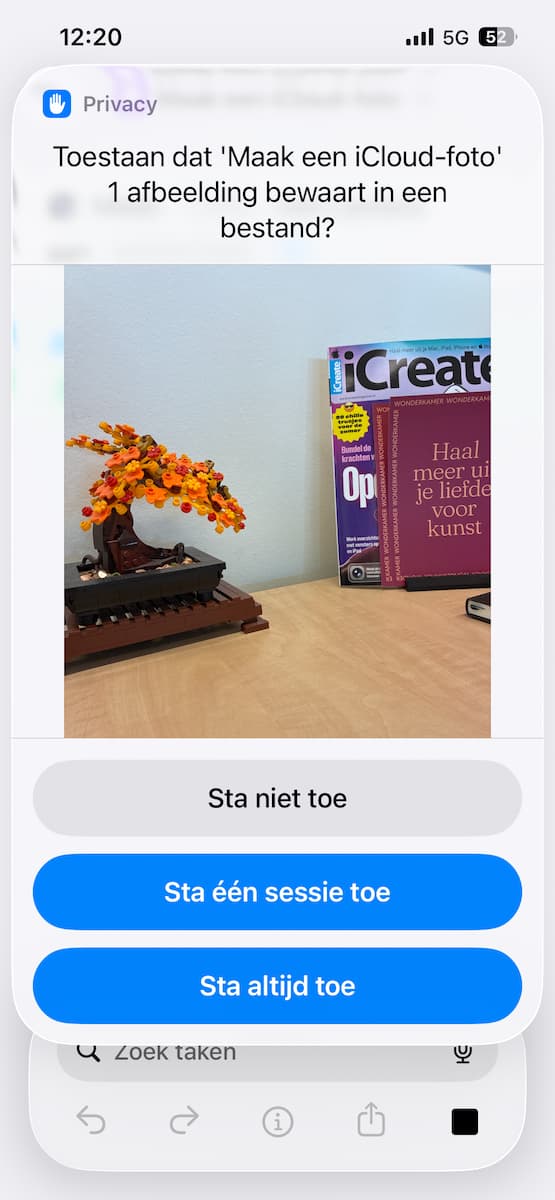 Instructiefoto: Toegang geven