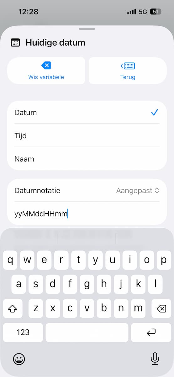 Instructiefoto: Een datum toevoegen