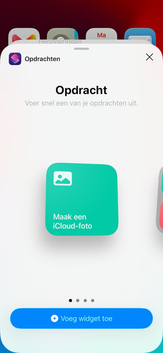 Instructiefoto: Widgets