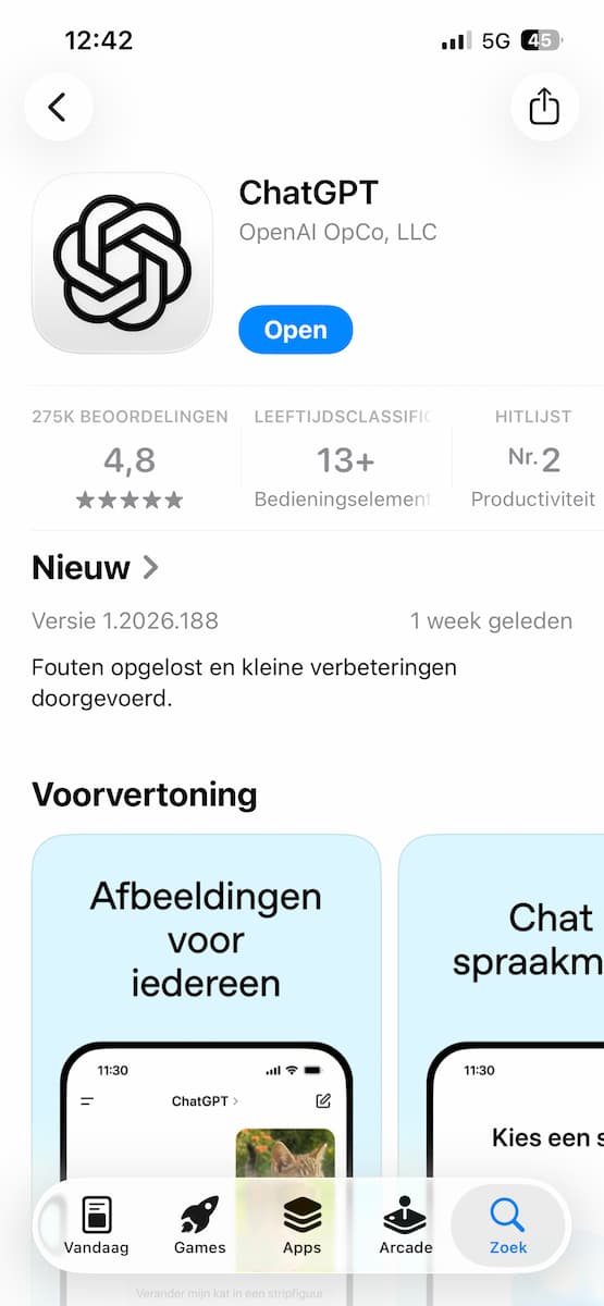 Instructiefoto: De juiste app