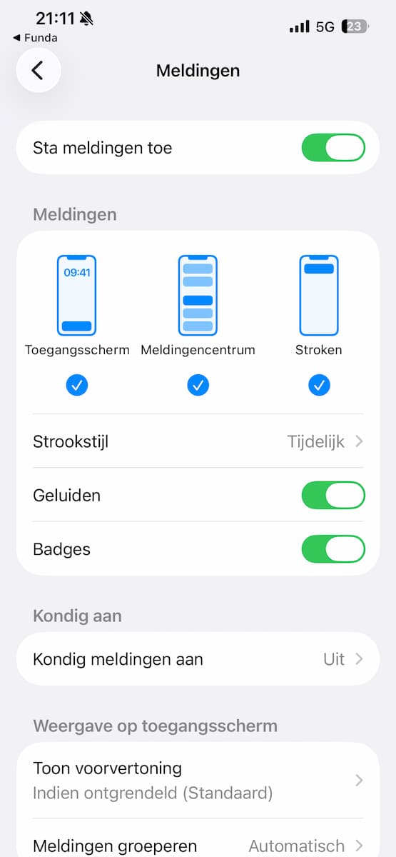 Instructiefoto: Meldingen
