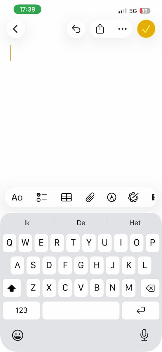Instructiefoto: Maak een notitie aan 