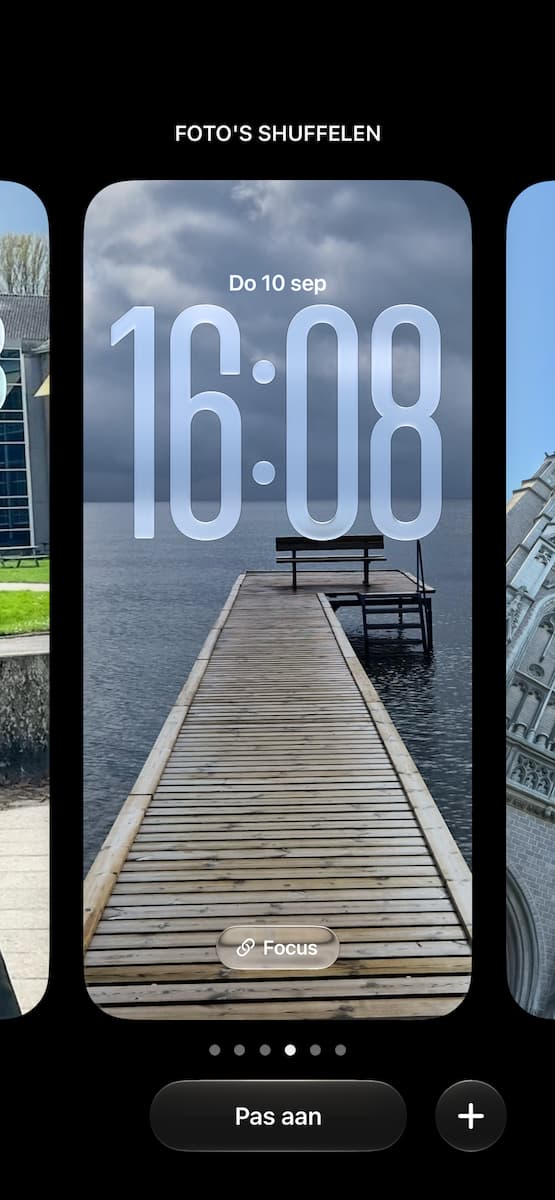Instructiefoto: Zet toegangscherm in bewerkingsmodus