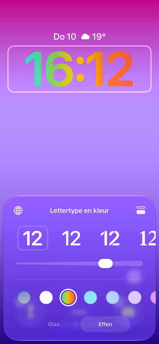 Instructiefoto: Pas de klok aan