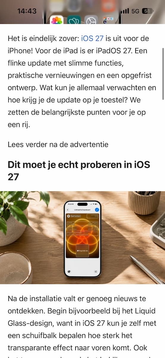 Instructiefoto: Afleidende onderdelen