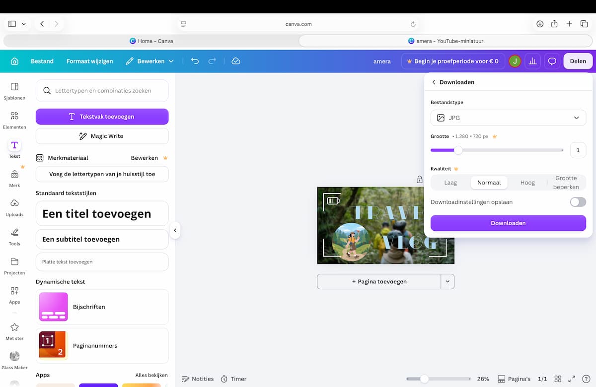 Instructiefoto: Sla je ontwerp op en download het