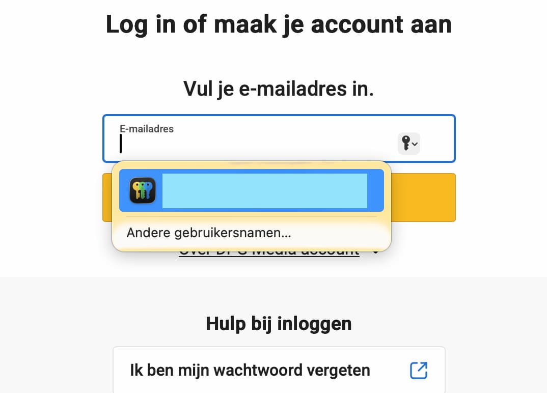 Instructiefoto: Geen Touch ID