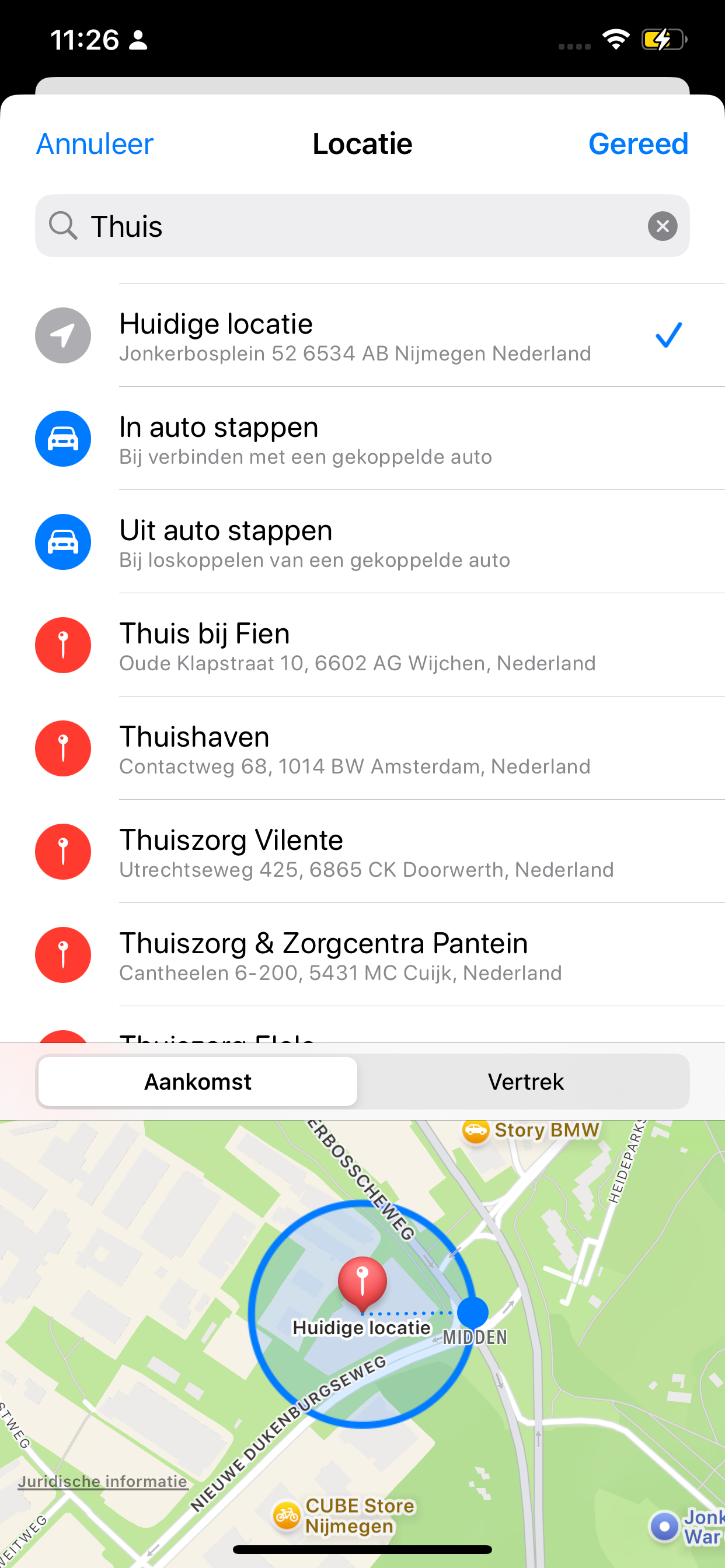 Instructiefoto: Locatie-gebaseerde herinnering
