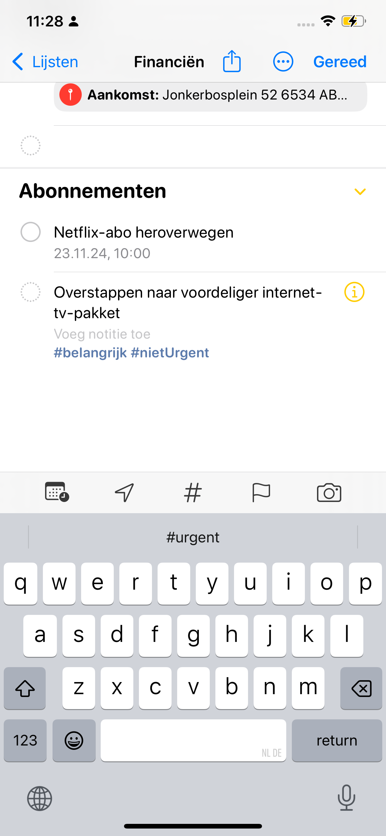 Instructiefoto: Tags toevoegen