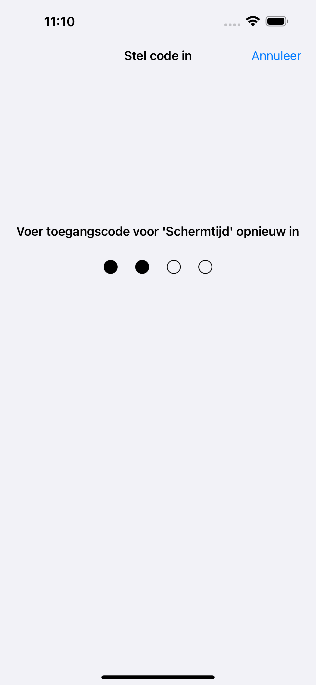 Instructiefoto: Stel een toegangscode in