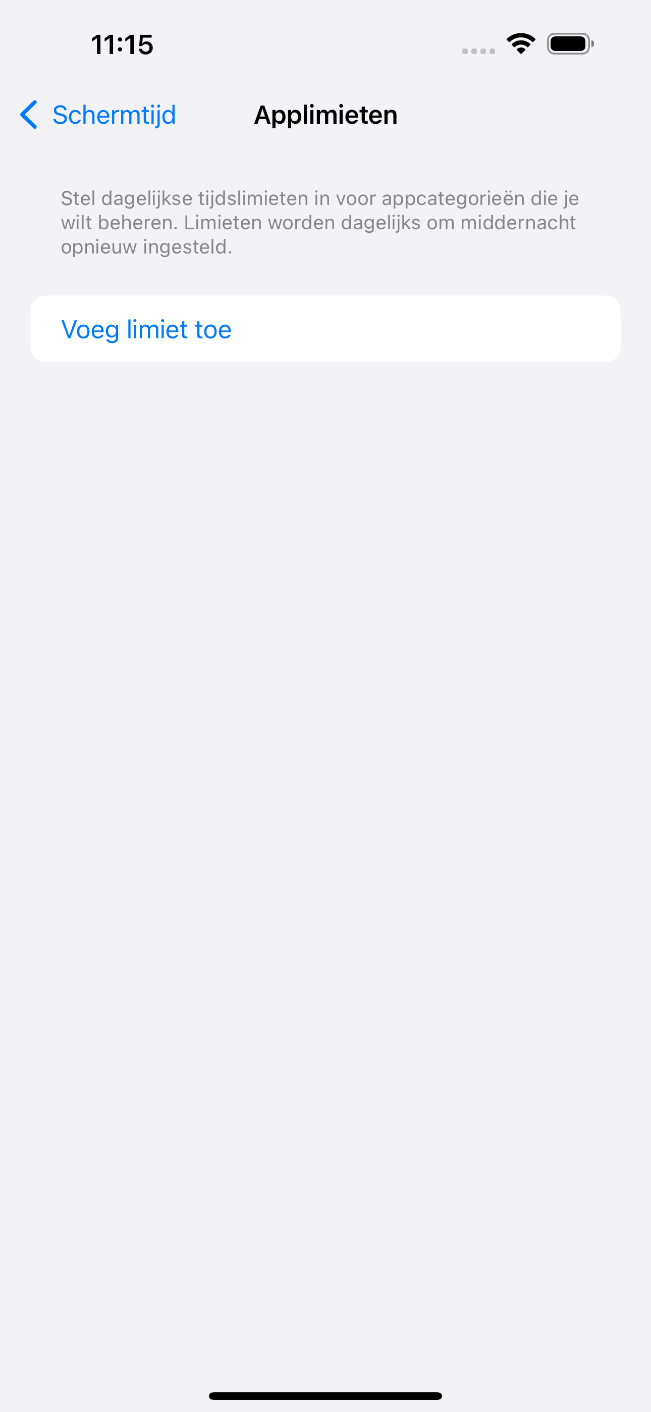 Instructiefoto: Voeg limiet toe