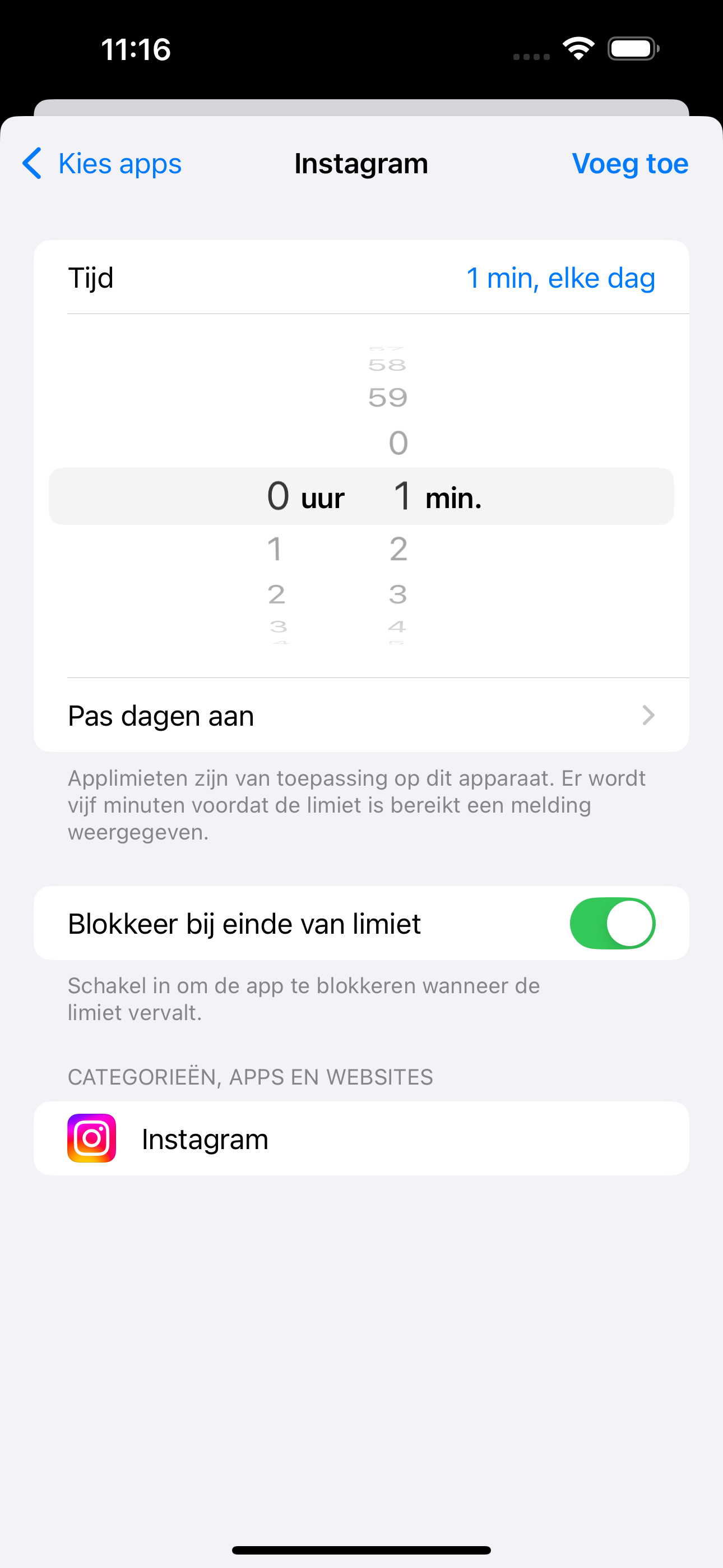Instructiefoto: Stel de tijd in